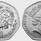 Christmas 1995 50p Coin