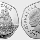 Christmas 2001 50p Coin