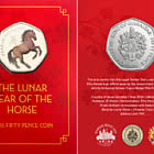 2026 – Moneda de 50 peniques Año del Caballo en color