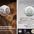 2026 - 100th Anniversary of the Discovery of Gibraltar 2 Coloured 50p Coin