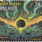 Total Solar Eclipse Over Eastern Greenland - A Celestial Moment on Stamps