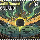 Total Solar Eclipse Over Eastern Greenland - A Celestial Moment on Stamps