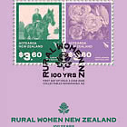 PRE-ORDER Rural Women New Zealand 100 Years Cancelled Miniature Sheet