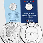 JERSEY - The RBL Centenary Brilliant Uncirculated 50p
