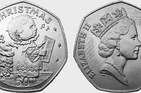 Christmas 1989 50p Coin