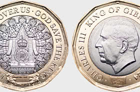 2024 - Coronation Chair £1 Coin
