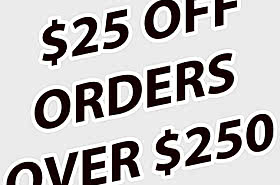 СКИДКА 25 $ НА ЗАКАЗЫ НА СУММУ СВЫШЕ 250 $ -  BLACK FRIDAY OFFER