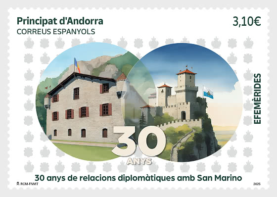 2025 30 Años de Relaciones Diplomáticas con San Marino - Series CTO