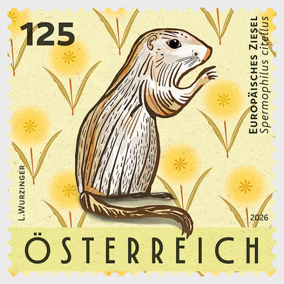2026 The European Ground Squirrel - Spermophilus Citellus - Set