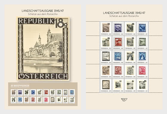 2026 Tesoros de los Archivos de Correos – Serie de Paisajes 1945/47 - Coleccionable