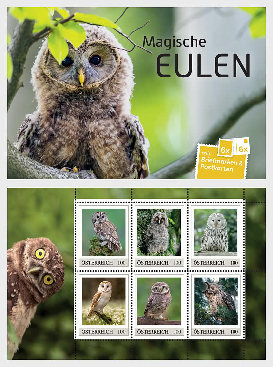2026 Magical Owls - Postcard Booklet - Stamp Booklet