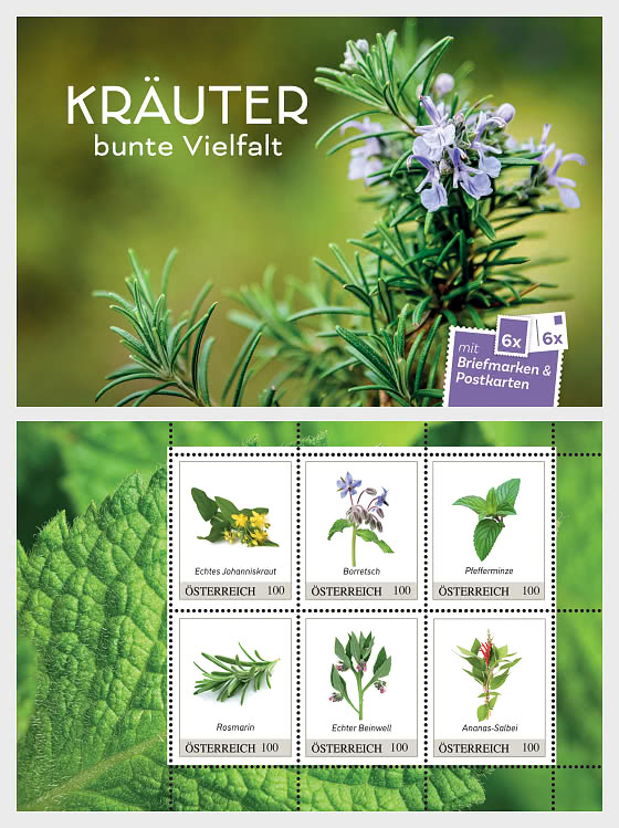2026 Herbs - Colorful Diversity - Postcard Booklet - Stamp Booklet