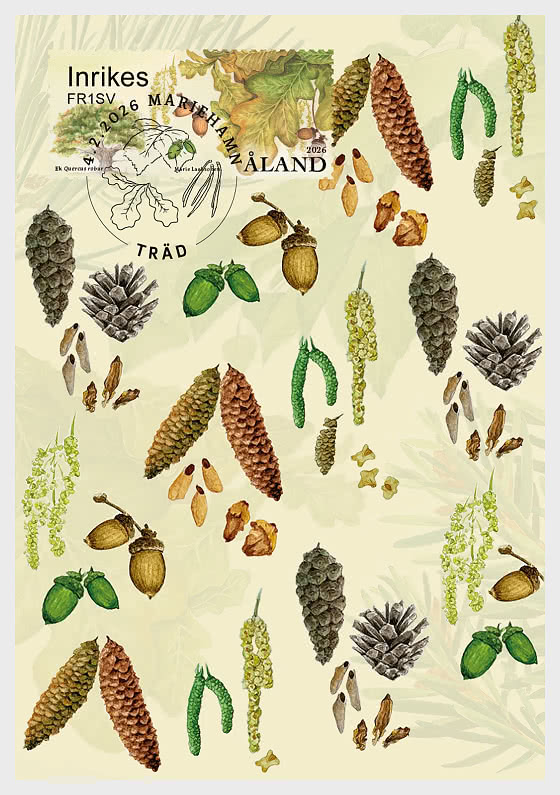 2026 Frankieretiketten - Bäume - Maximumkarten