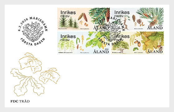 2026 Frankieretiketten - Bäume - Ersttagbriefe