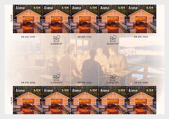 2026 Boathouse - Lemstrom, Jomala - Gutterpair Strip - Collectibles