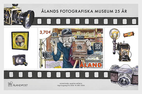 2026 PRE-ORDER Aland Photography Museum 25 Years - Miniature Sheet