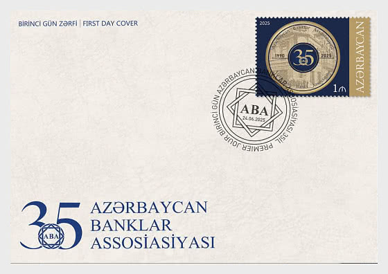 2025 Asociación de Bancos de Azerbaiyán Cumple 35 Años - Sobre de Primer Dia