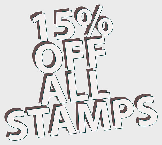 2025 15% OFF ALL STAMPS - BLACK FRIDAY OFFER - Promotion
