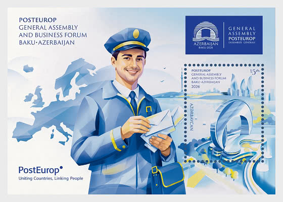 2026 Briefmarke Anlässlich der Generalversammlung von PostEurop - Sonderblock