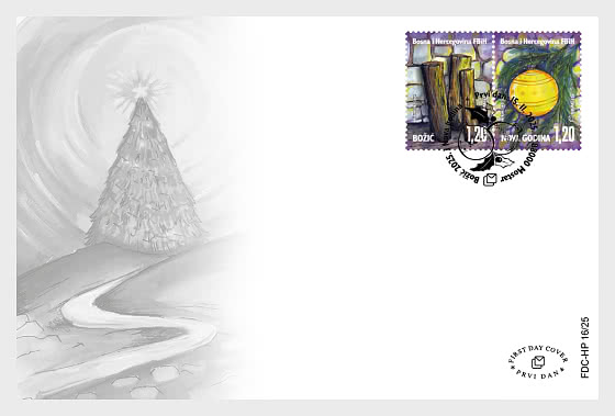 2025 Navidad y Año Nuevo - Sobre de Primer Dia