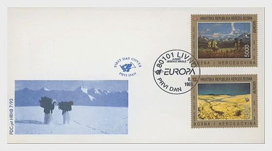 1993 Europa - Modern Croatian Art - First Day Cover
