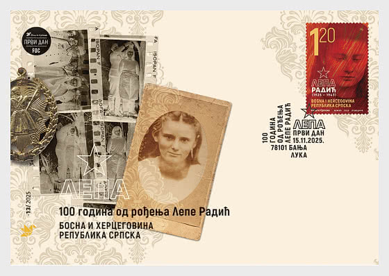 2025 100 Jahre Seit der Geburt von Lepa Radic - Ersttagbriefe
