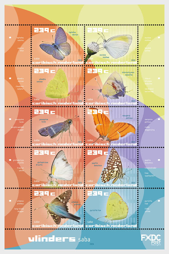 2026 Saba - Butterflies - Sheetlets