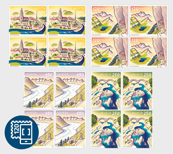 2025 PRE-ORDER Attractions de Suisse - Bloc de 4