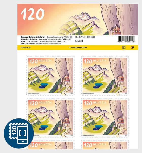 2025 PRE-ORDER Attractions de Suisse - Mini-feuilles