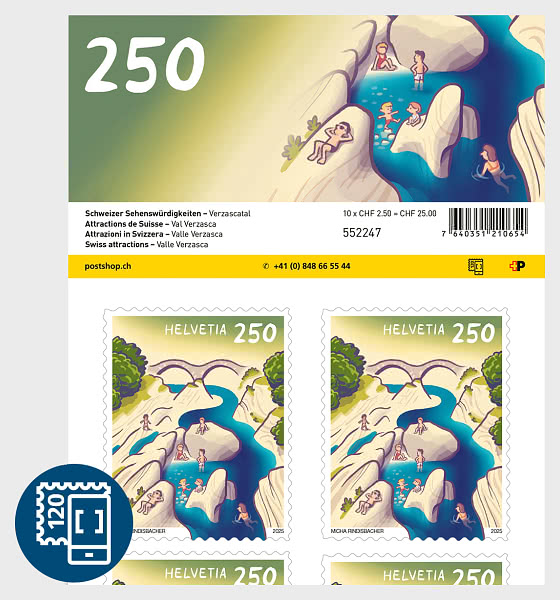 2025 PRE-ORDER Attractions de Suisse - Mini-feuilles