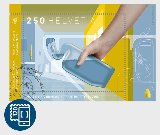 2025 PRE-ORDER Schweizer Erfindungen - WC-Ente - Sonderblock CTO