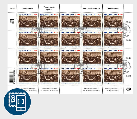 2025 PRE-ORDER Centenaire des Accords de Locarno (1925–2025) - Feuilles entières CTO