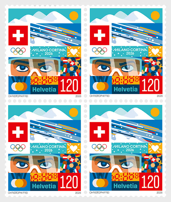 2026 Зимние Олимпийские игры Милан Кортина - Блок из 4