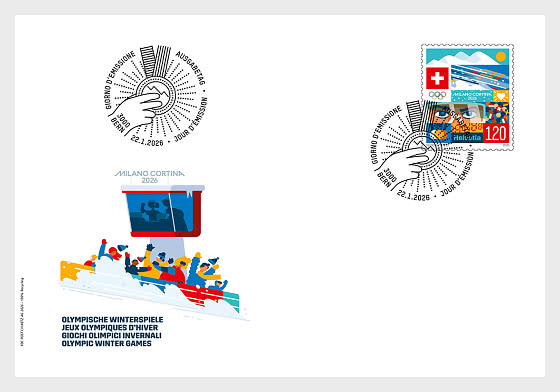 2026 Зимние Олимпийские игры Милан Кортина - Конверт первого дня