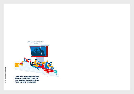 2026 Зимние Олимпийские игры Милан Кортина - Конверт первого дня без штампа