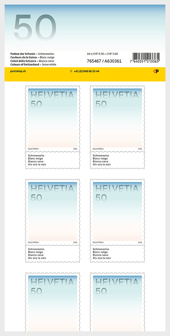 2026 PRE-ORDER 瑞士的色彩 - 小版张