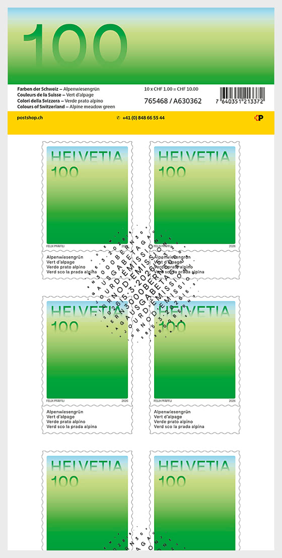 2026 PRE-ORDER 瑞士的色彩 - 小版张 CTO