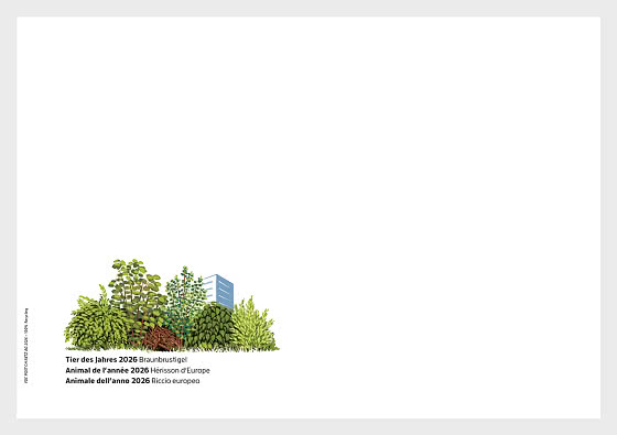 2026 PRE-ORDER 年度动物——欧洲刺猬 - 首日封