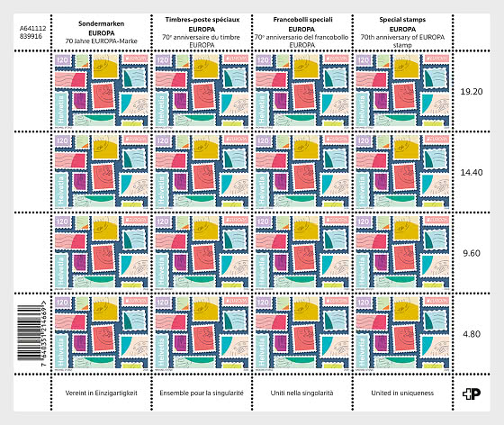2026 PRE-ORDER EUROPA – 70. Jahrestag der EUROPA-Briefmarke - Bogenserie