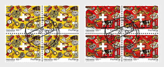 2026 PRE-ORDER Pro Patria ‒ Patrimonio Culturale Svizzero - Bloco di 4 CTO