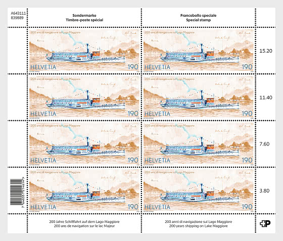 2026 PRE-ORDER 200 Years Shipping on Lake Maggiore - Sheetlets