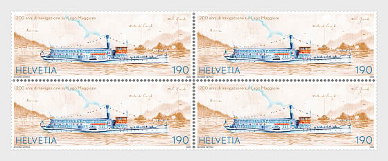 2026 PRE-ORDER 200 Years Shipping on Lake Maggiore - Block of 4