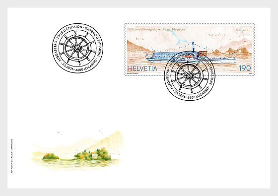 2026 PRE-ORDER 200 Years Shipping on Lake Maggiore - First Day Cover