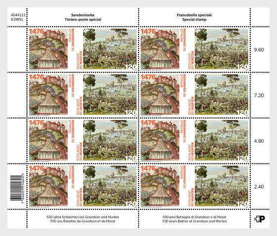 2026 PRE-ORDER 550 Años de Batallas de Nieto y Murten - Mini Hojas