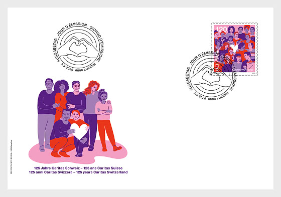 2026 PRE-ORDER 125 Anni di Caritas Svizzera - FDC