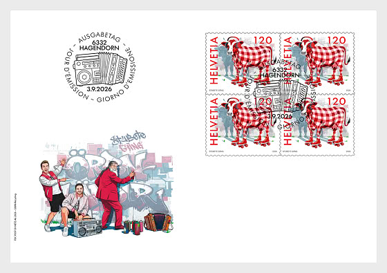 2026 PRE-ORDER Progettato da Stubete Gang - FDC bloco di 4