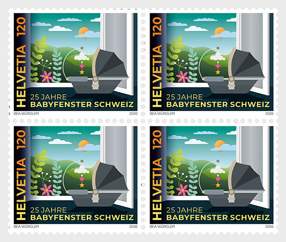 2026 PRE-ORDER 25 Años Baby Window Suiza - Bloque de 4