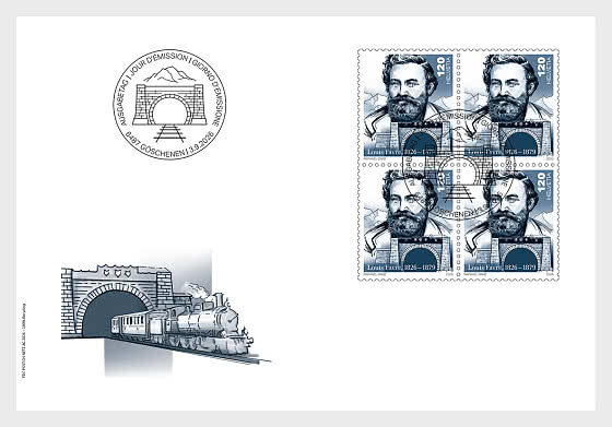 2026 PRE-ORDER Louis Favre 1826-1879 - FDC bloco di 4