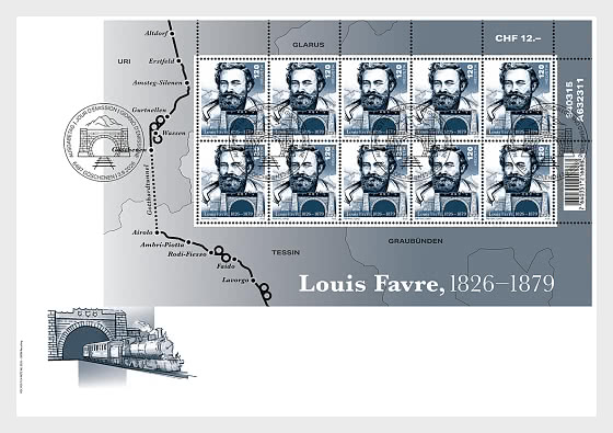2026 PRE-ORDER Louis Favre 1826-1879 - FDC Sheetlet - Collectibles