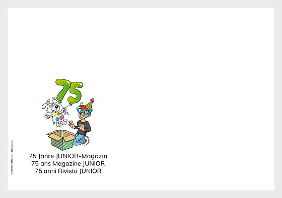 2026 PRE-ORDER 75 Jahre JUNIOR Magazin - Ersttagsbrief ohne Marken